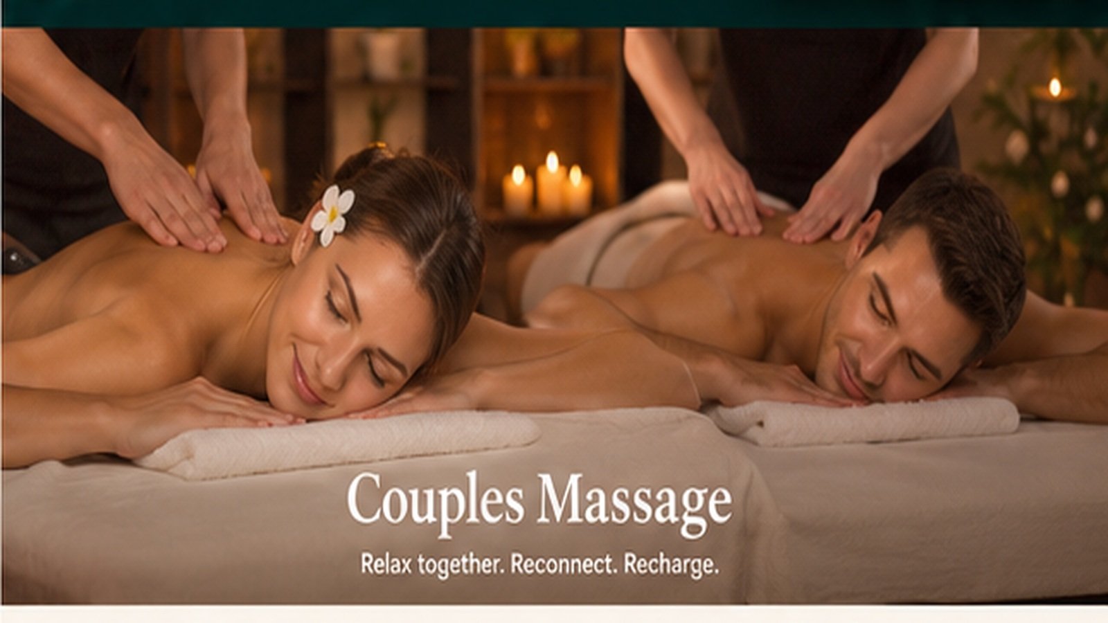 Couple receiving side-by-side massage at Oasis Massage